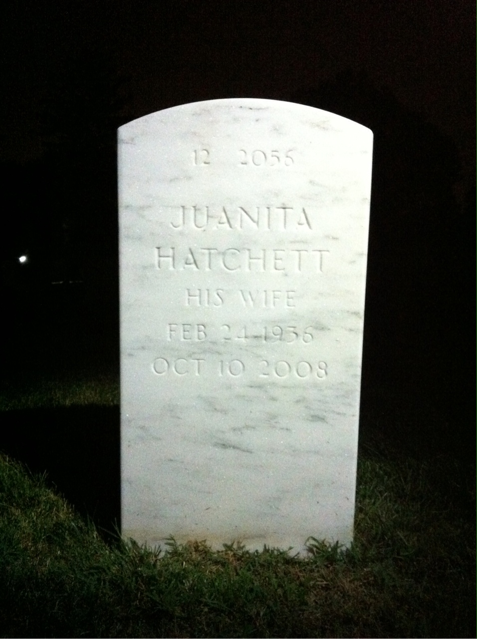 Back of headstone — Erie Pullen