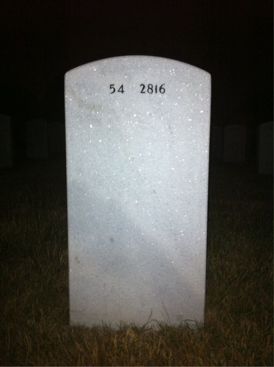 Back of headstone — Daniel Hoeck
