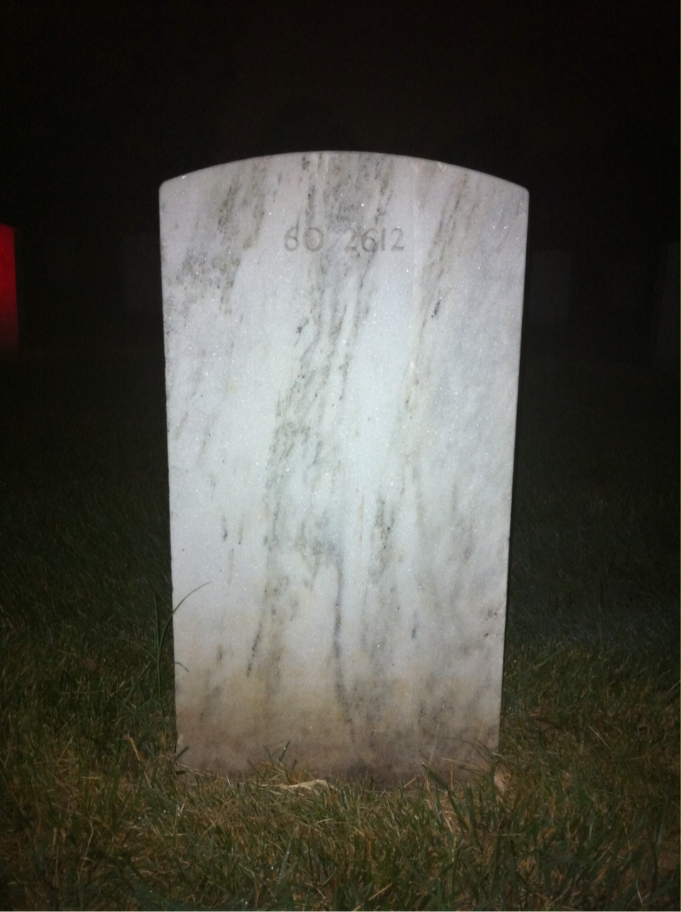 Back of headstone — Vernon Bouchee