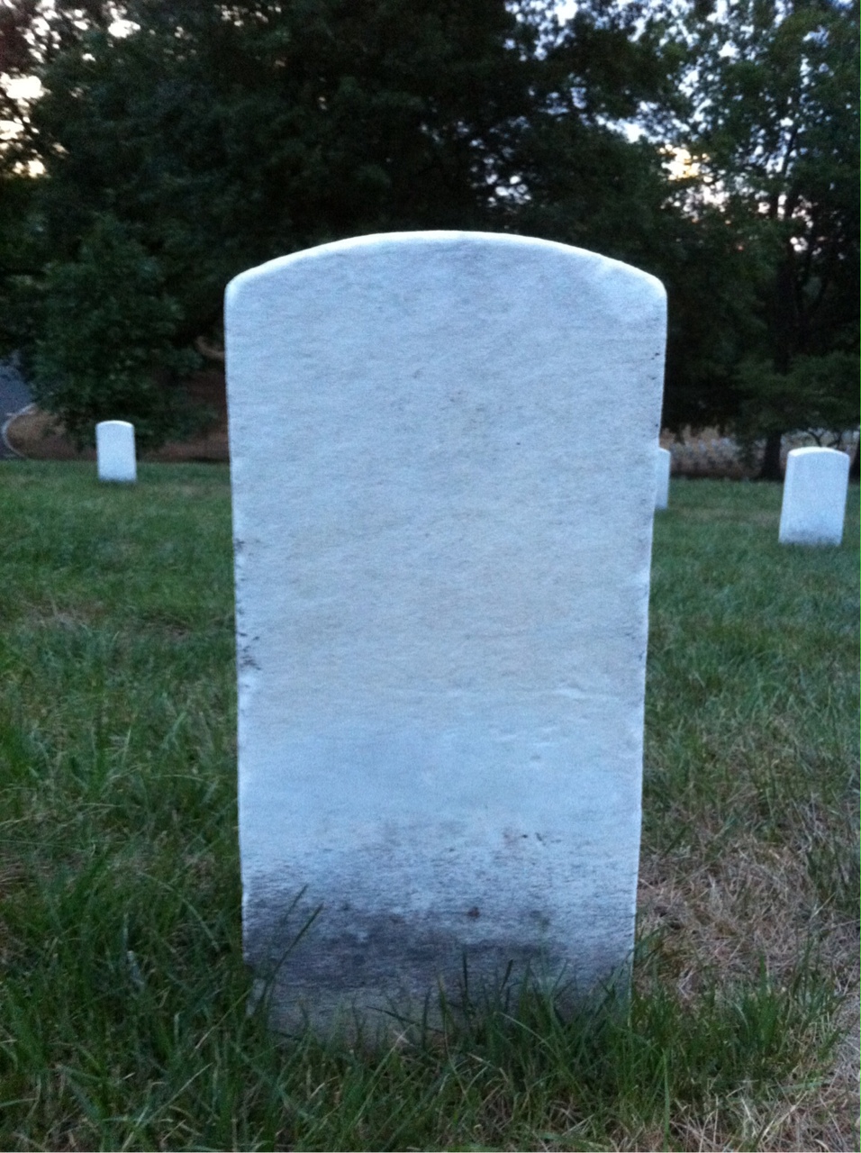 Back of headstone — Cineas Allen