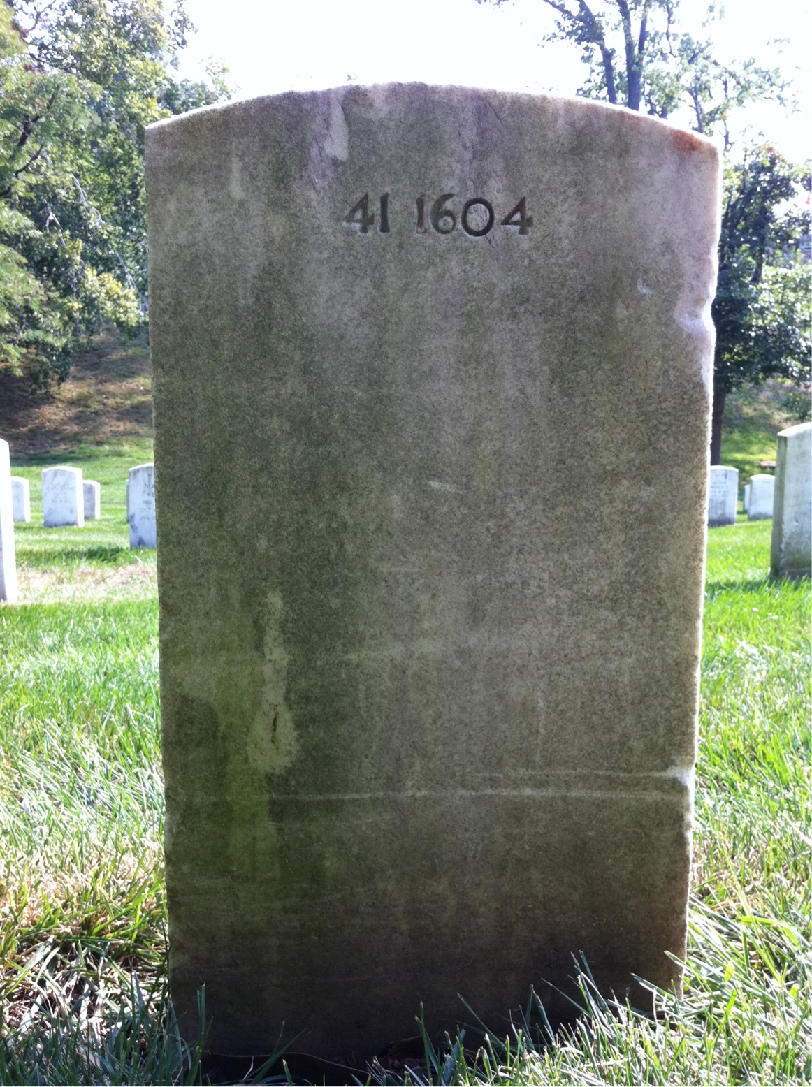Back of headstone — Richard Myers