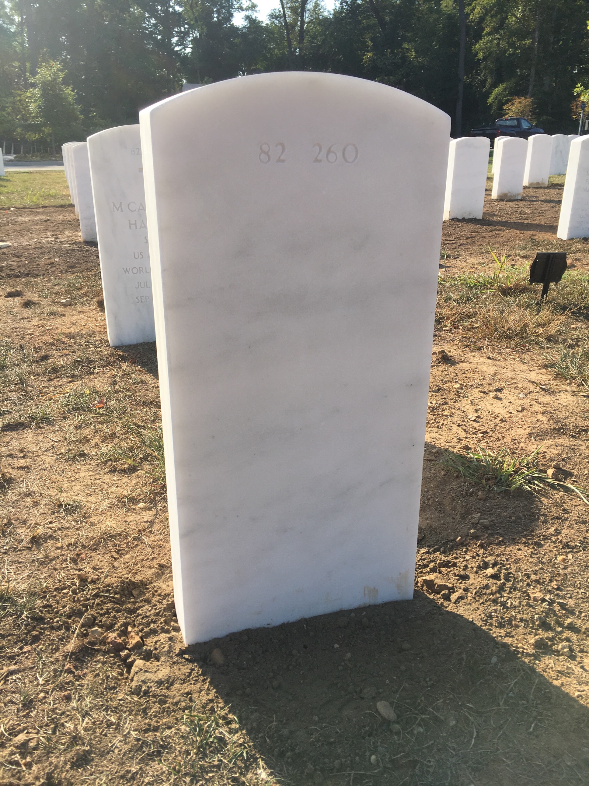 Back of headstone — Leslie Altstatt