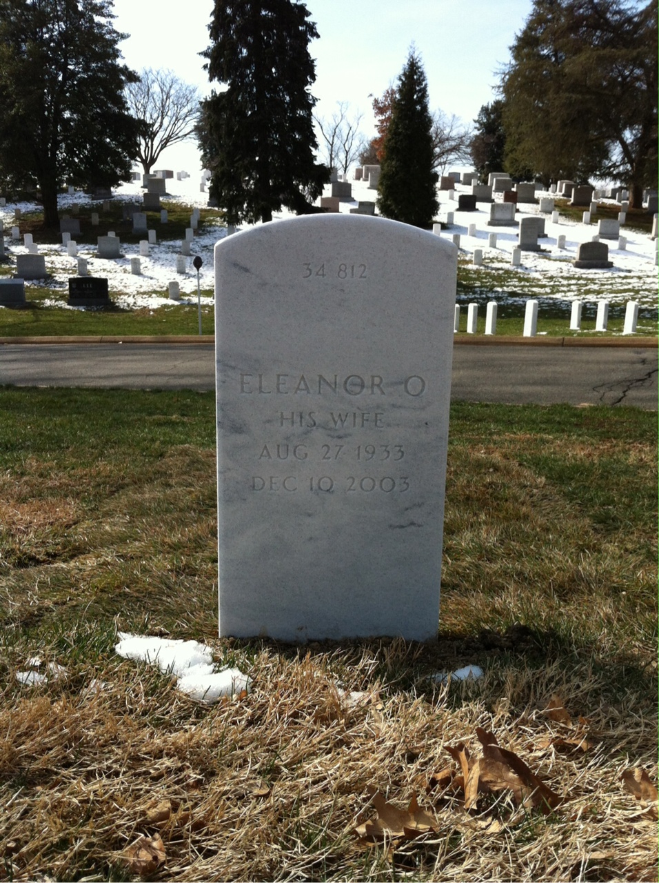Back of headstone — John Devers