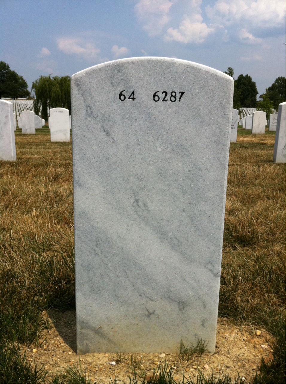 Back of headstone — William Edward Barron
