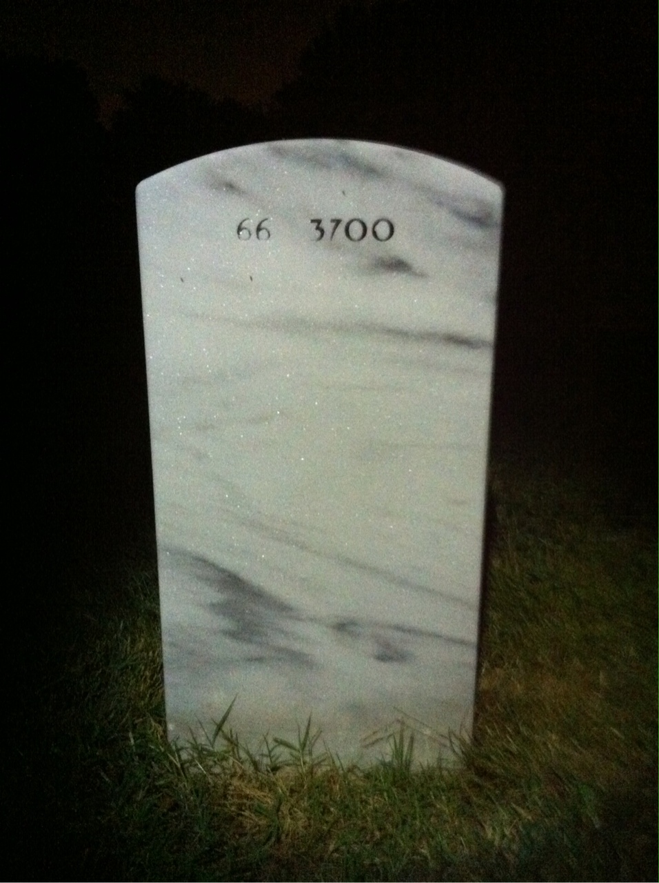 Back of headstone — Marcel Humber