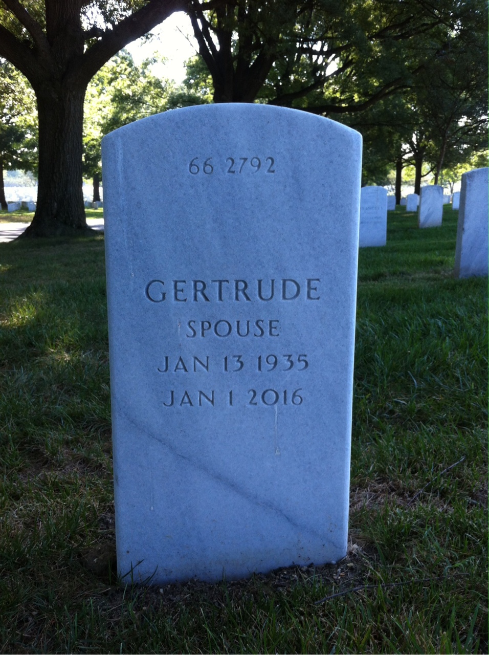 Back of headstone — John Chubb