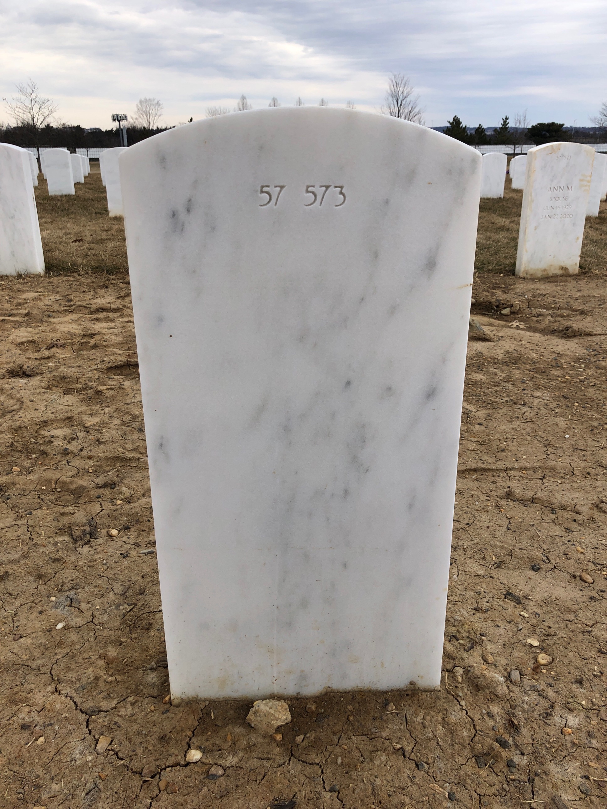 Back of headstone — Howard Lee Johnson