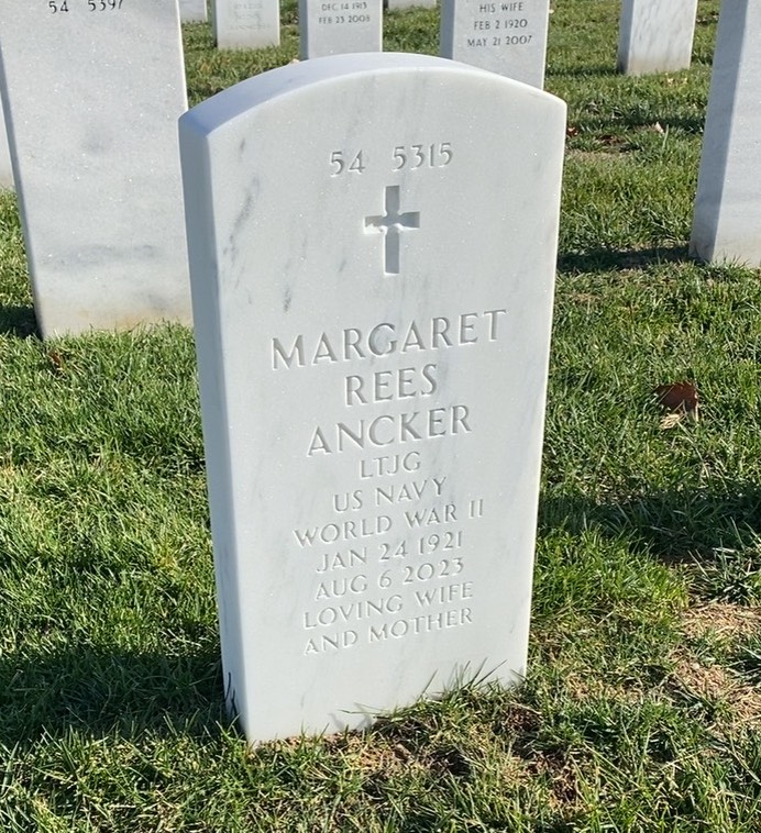 Back of headstone — Clinton Ancker