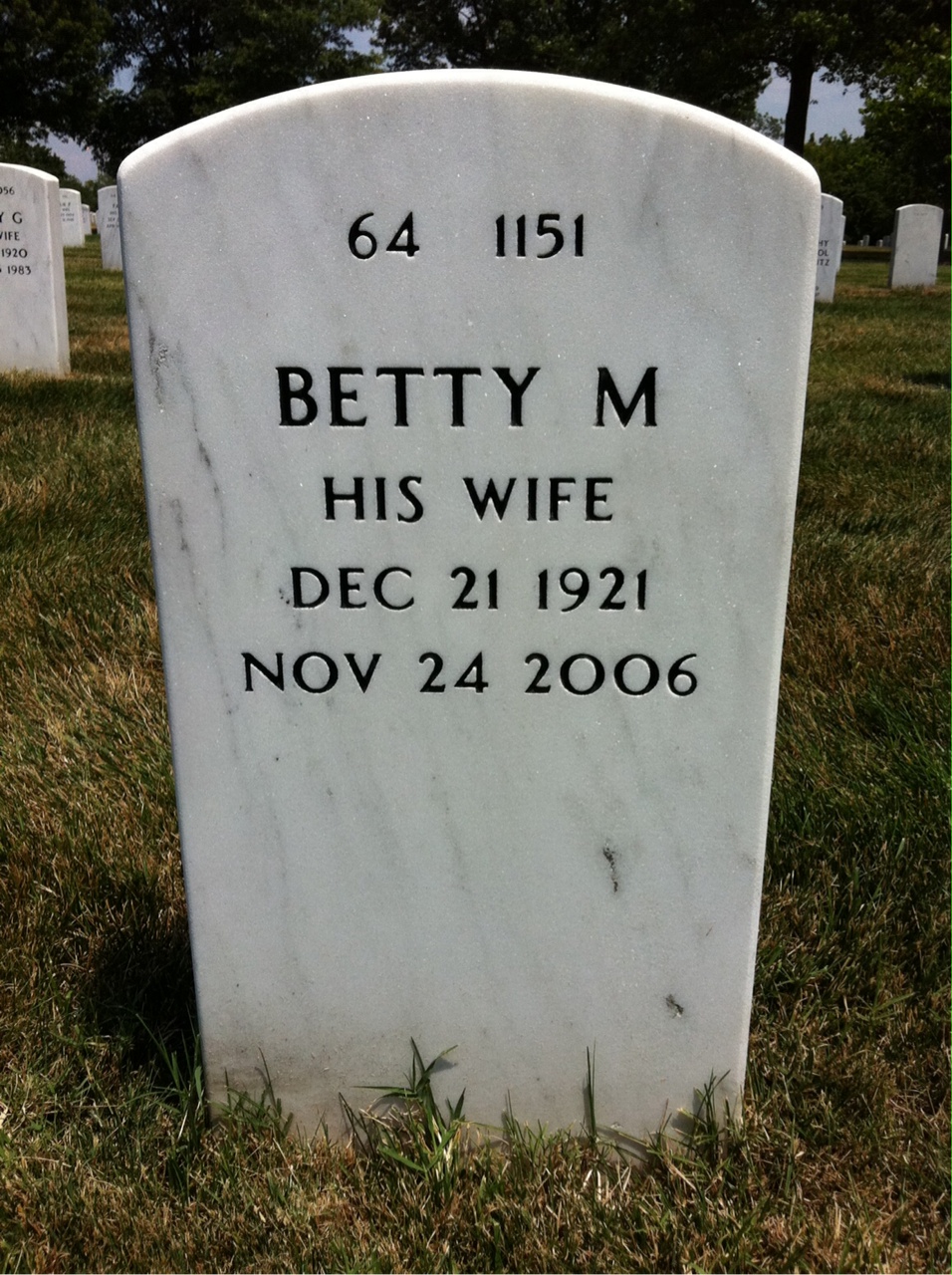 Back of headstone — David Voltz
