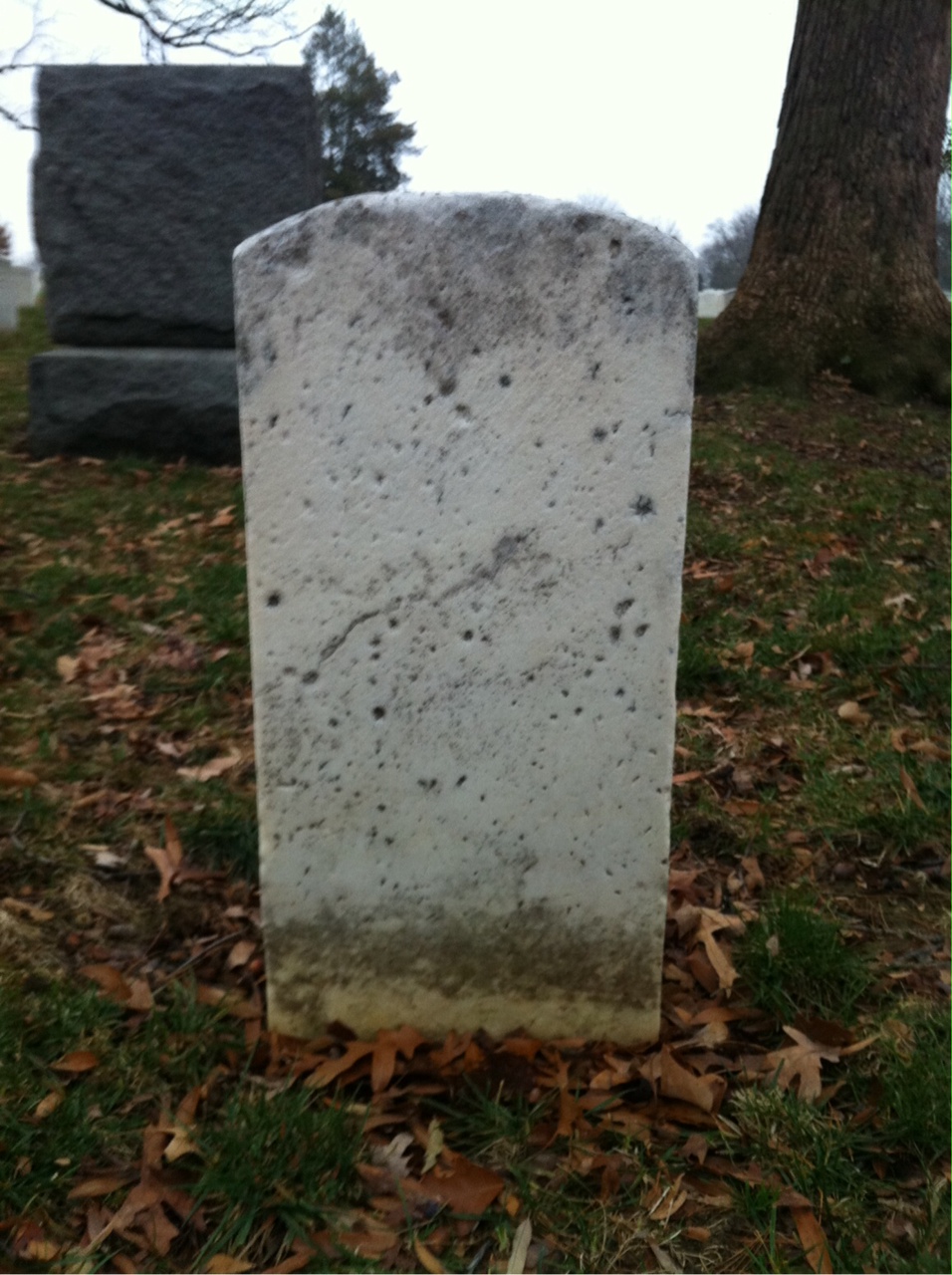 Back of headstone — William Amsler