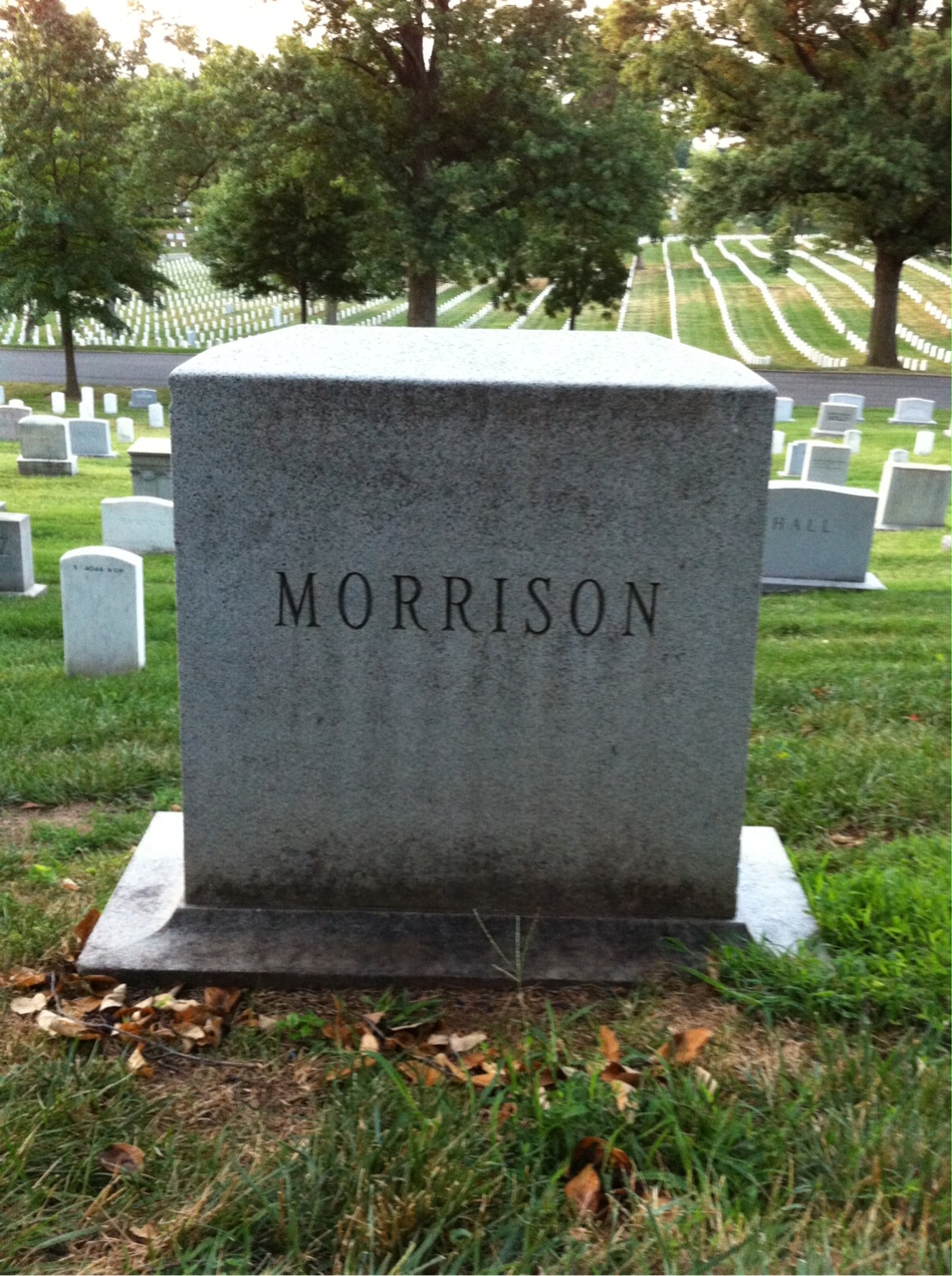 Back of headstone — Anthony Morrison