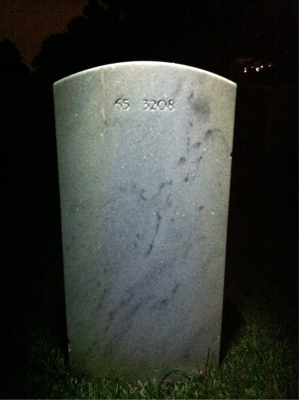 Back of headstone — Charles Baily