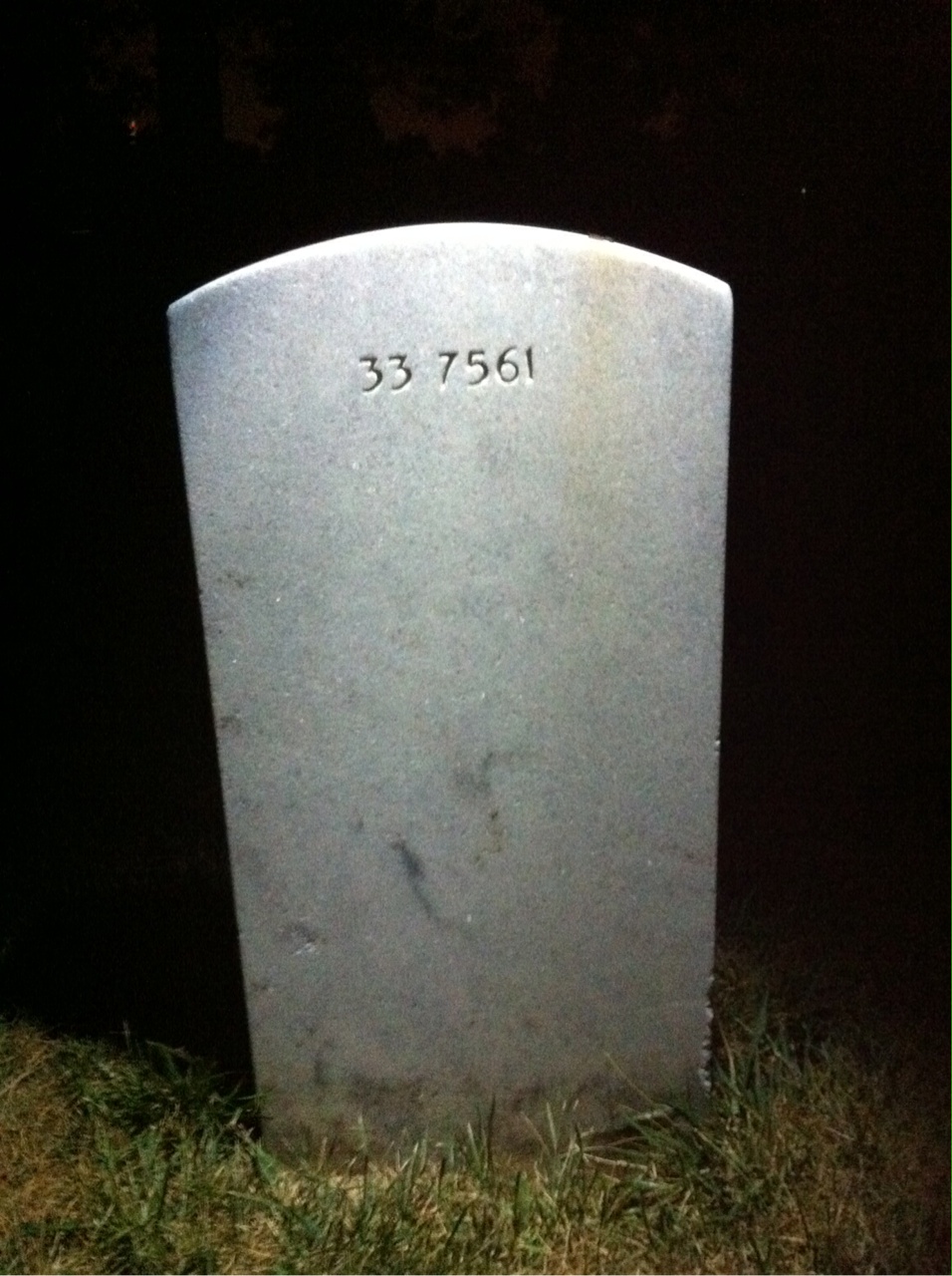 Back of headstone — Velma Crocker