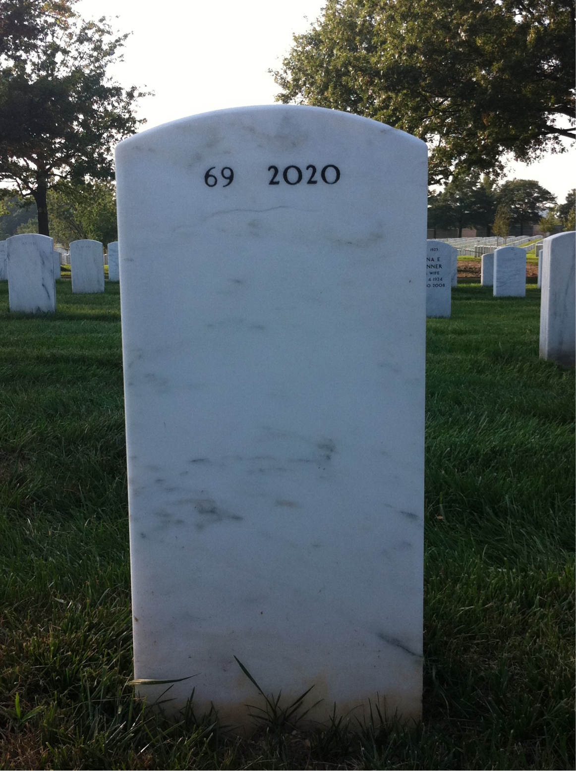 Back of headstone — Melvin Grimes