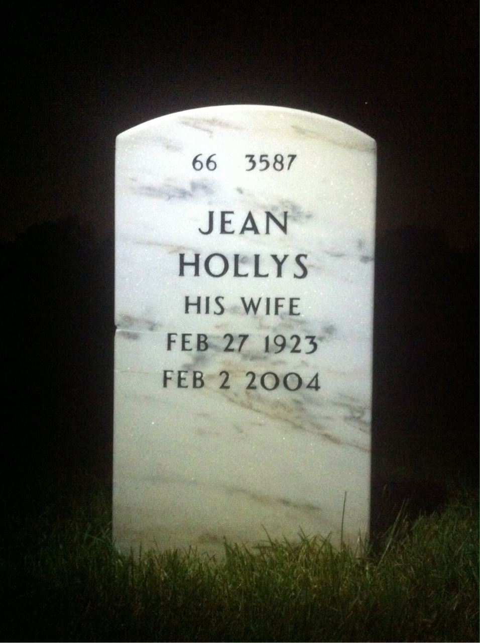Back of headstone — Thomas Higgins