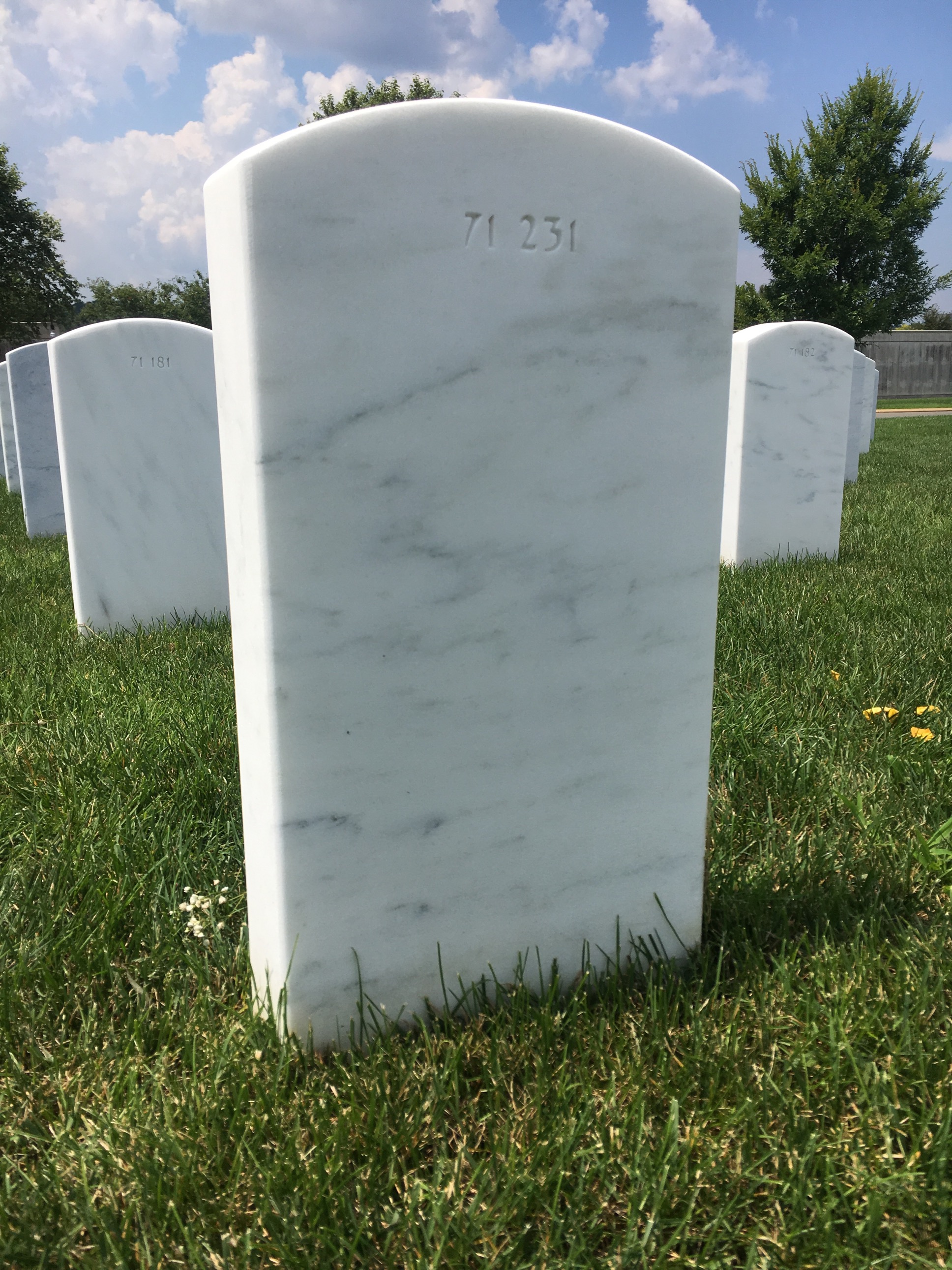 Back of headstone — George Moffett