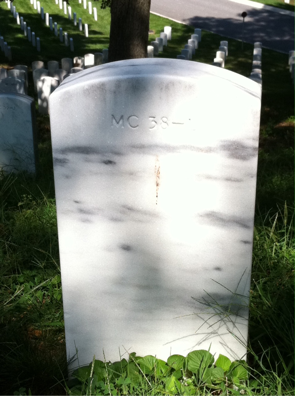 Back of headstone — William Murphy