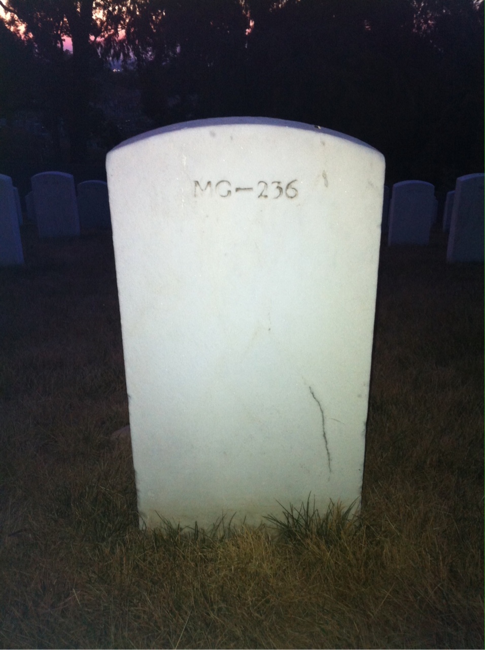 Back of headstone — Jackson Archambault