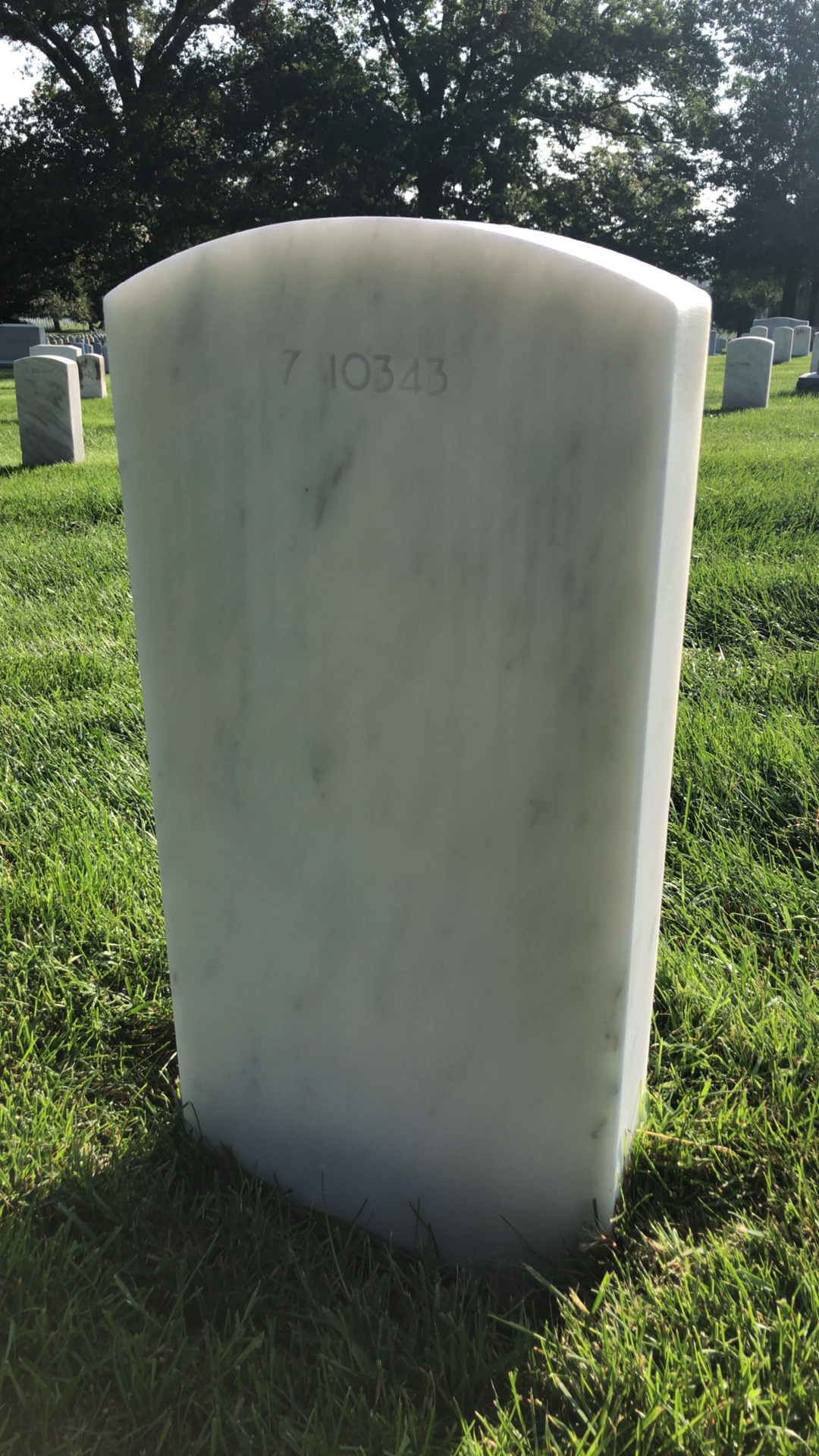 Back of headstone — Charles Benton