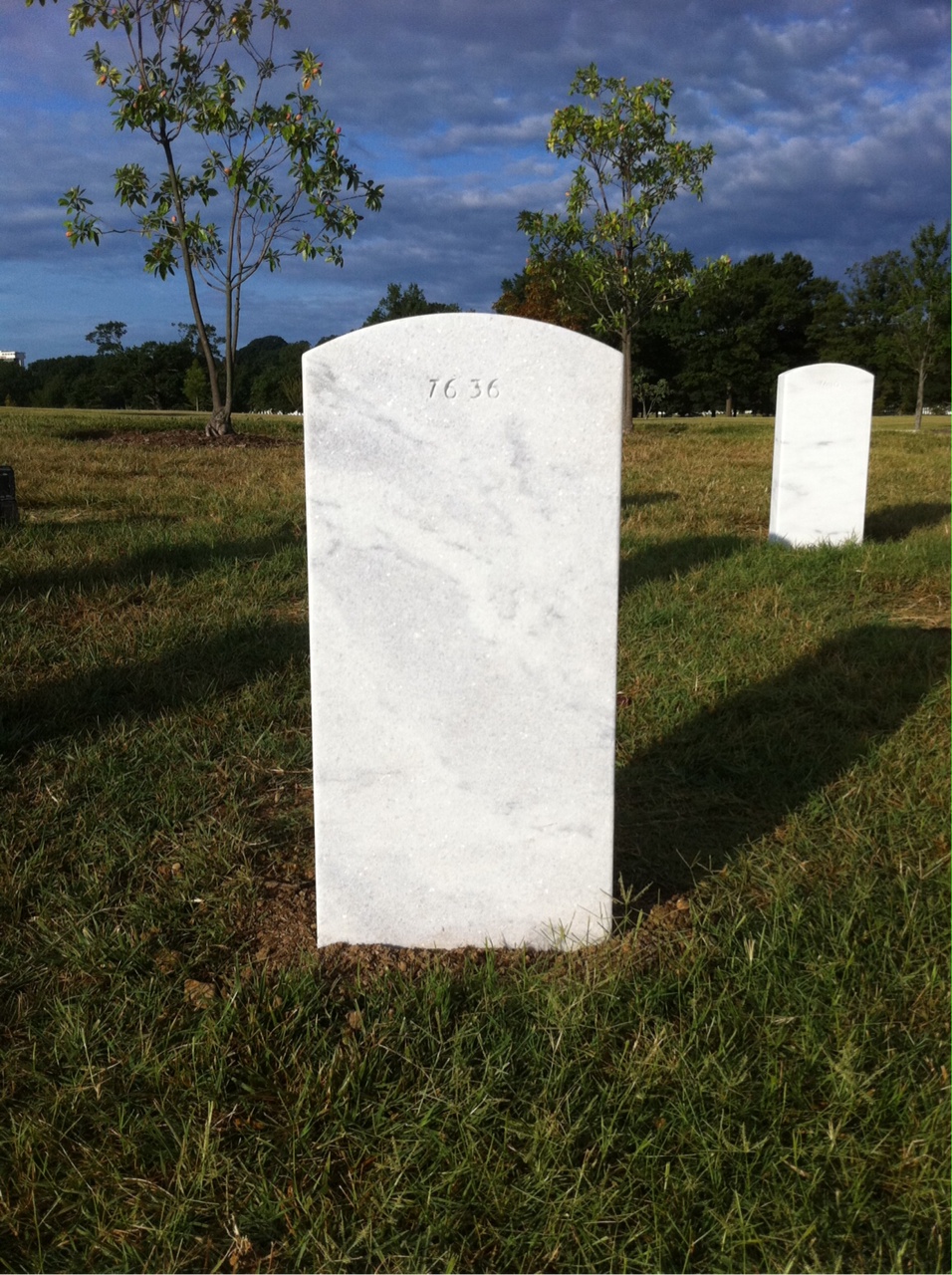 Back of headstone — Jennifer Myers