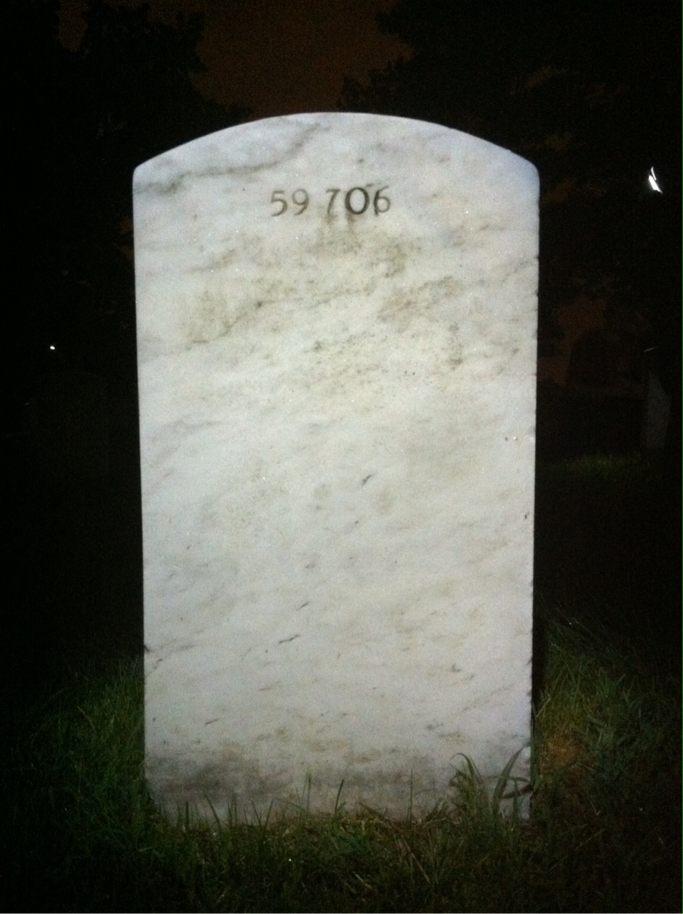 Back of headstone — Nasheda Mitchell