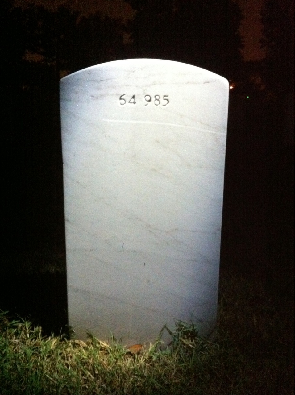Back of headstone — Layne Alcox