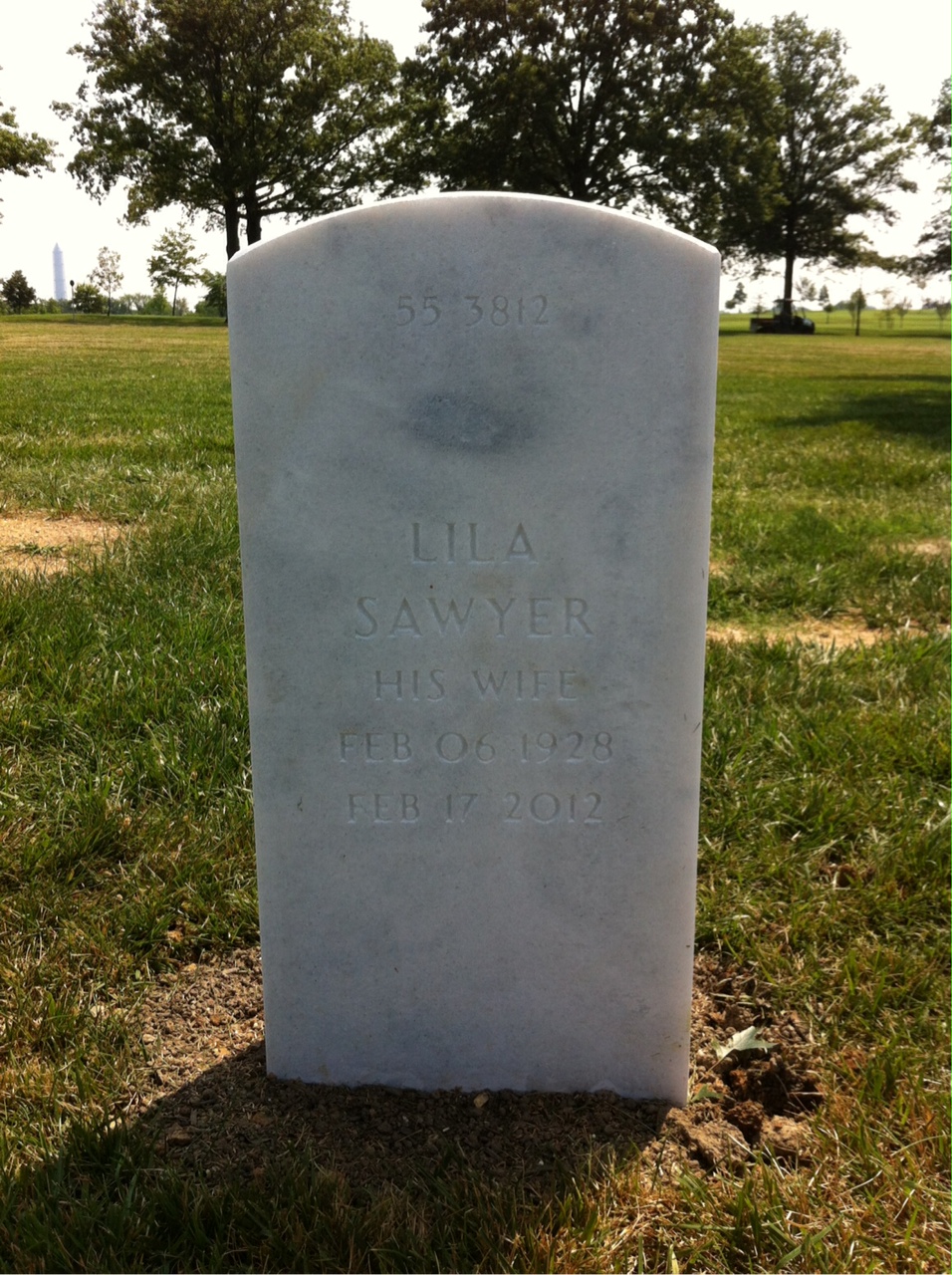 Back of headstone — William Webster