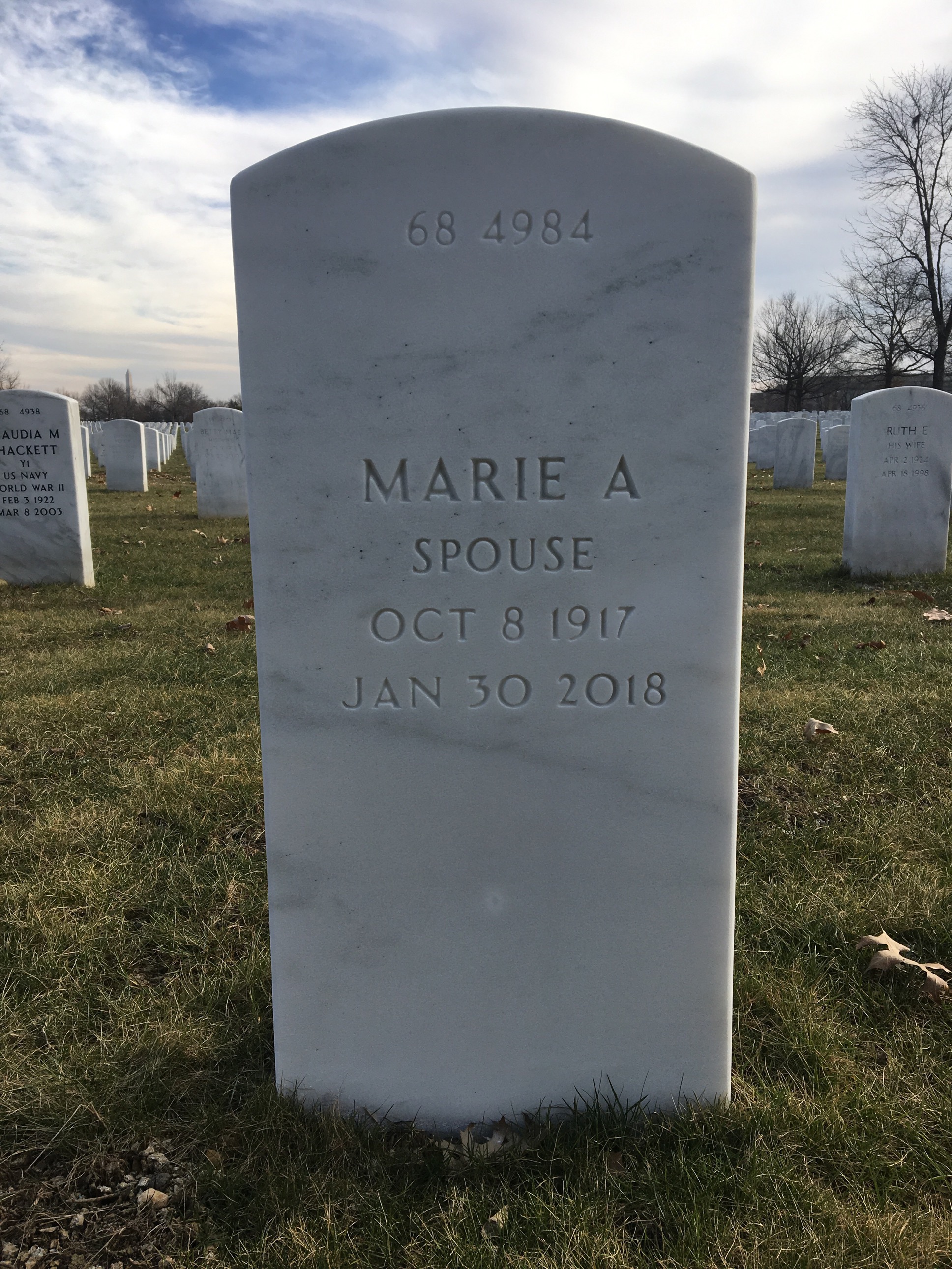 Back of headstone — Norman Wiener