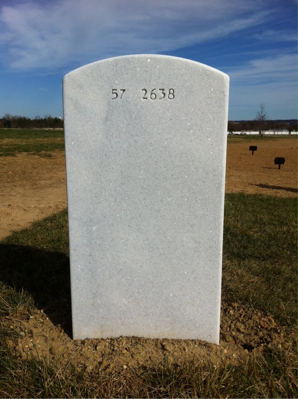 Back of headstone — Robert Allwine