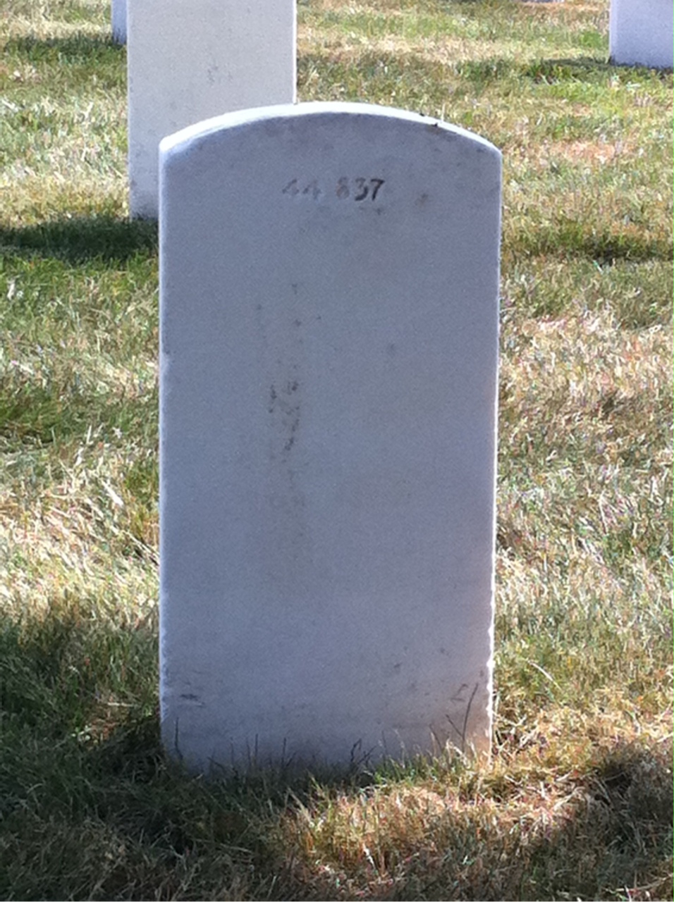 Back of headstone — Lawrence Summers