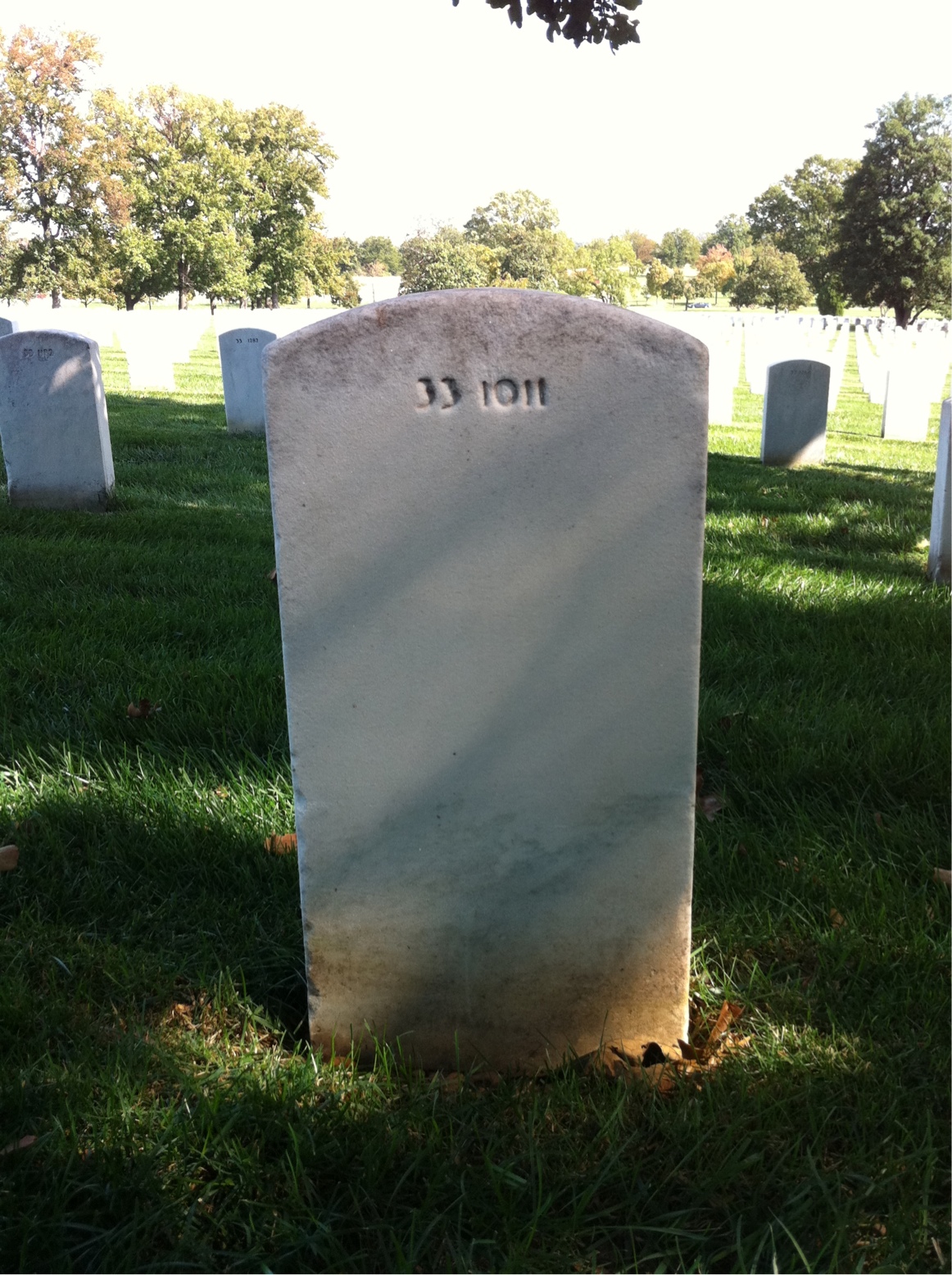 Back of headstone — William Thomas Gorman