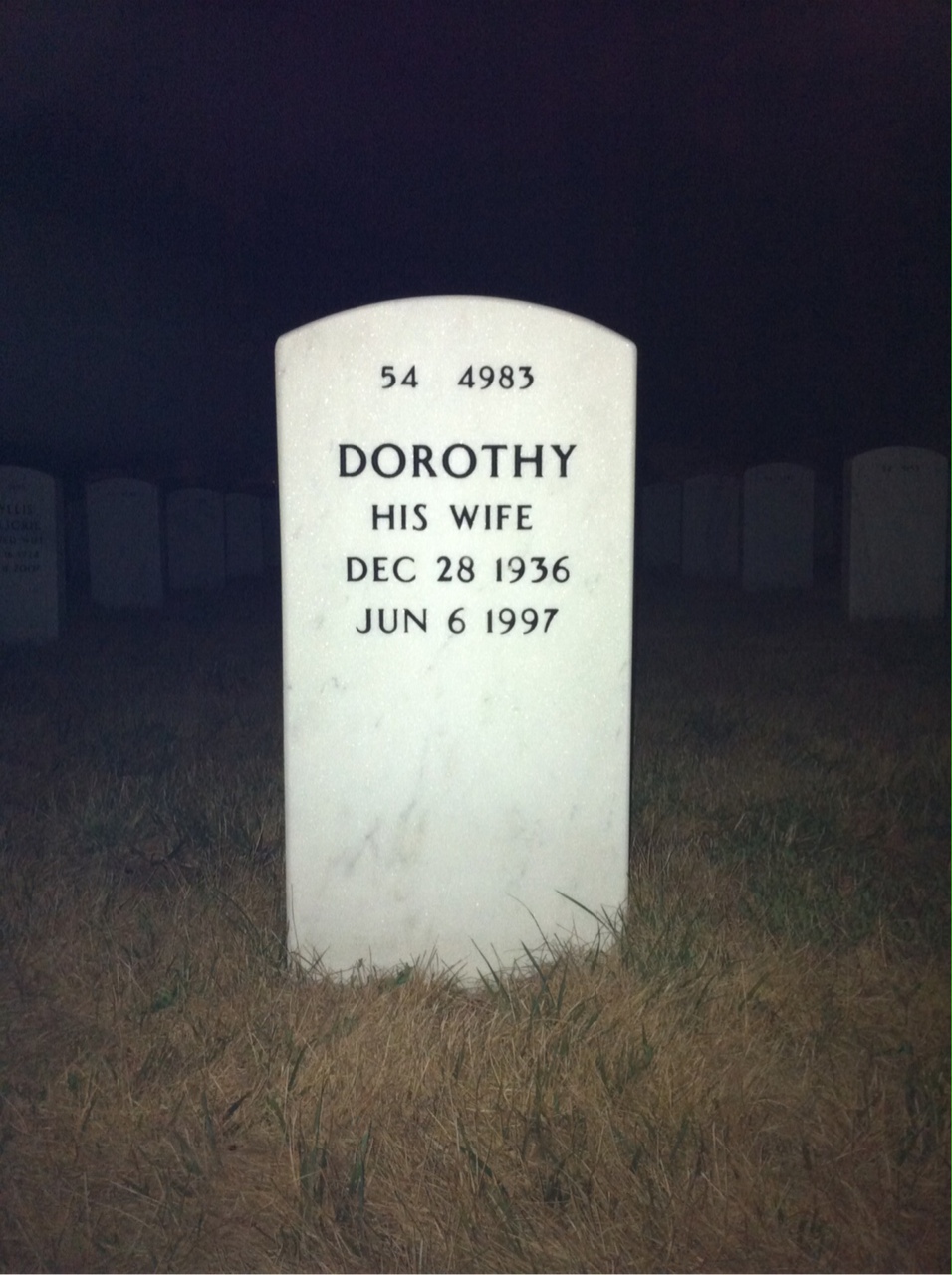Back of headstone — Bernard Mcinerney