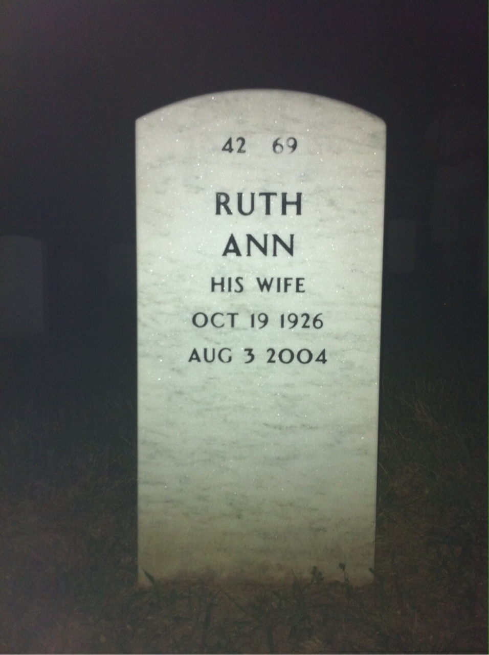 Back of headstone — Lucius Goodman