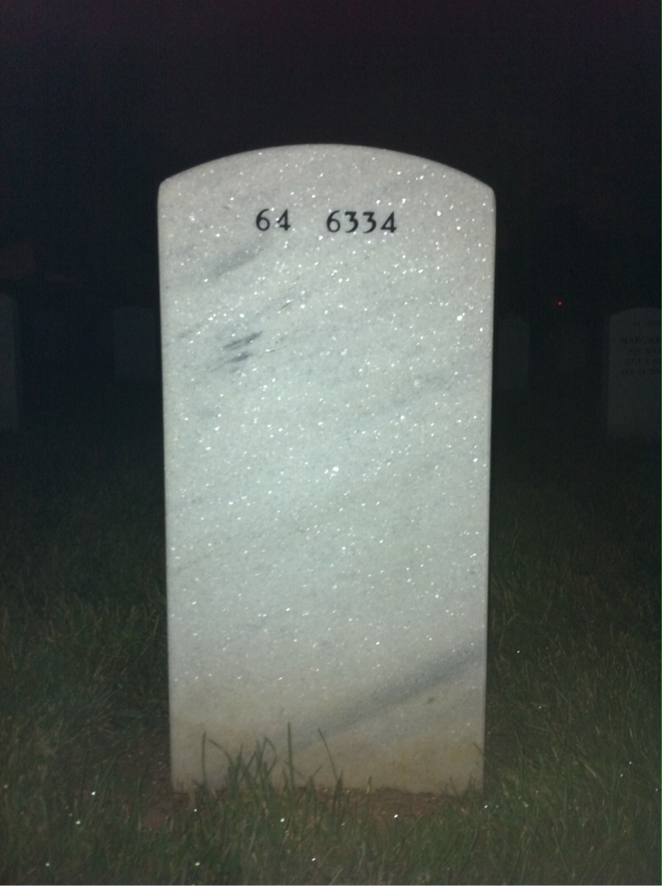 Back of headstone — George Colter
