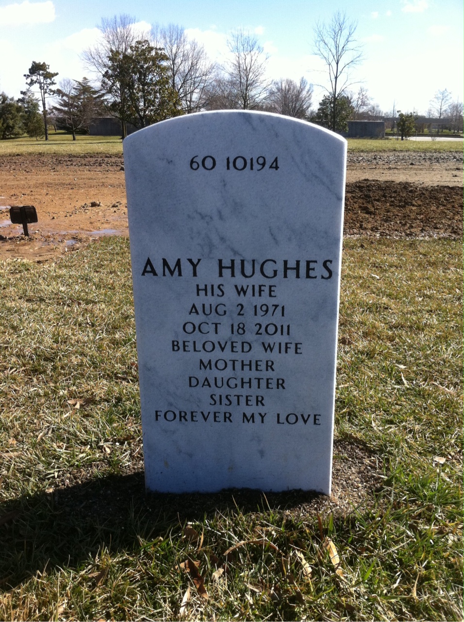 Back of headstone — Virgil Vern Gross
