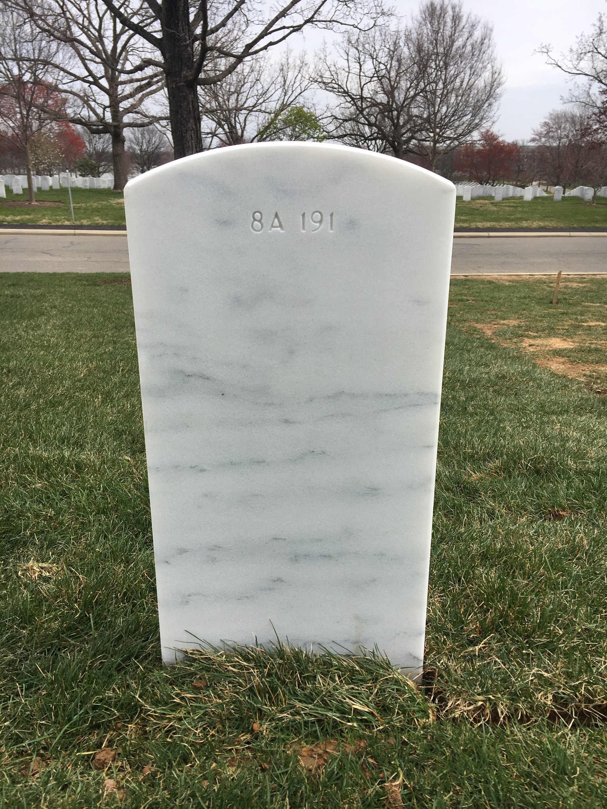Back of headstone — Mark Mondl