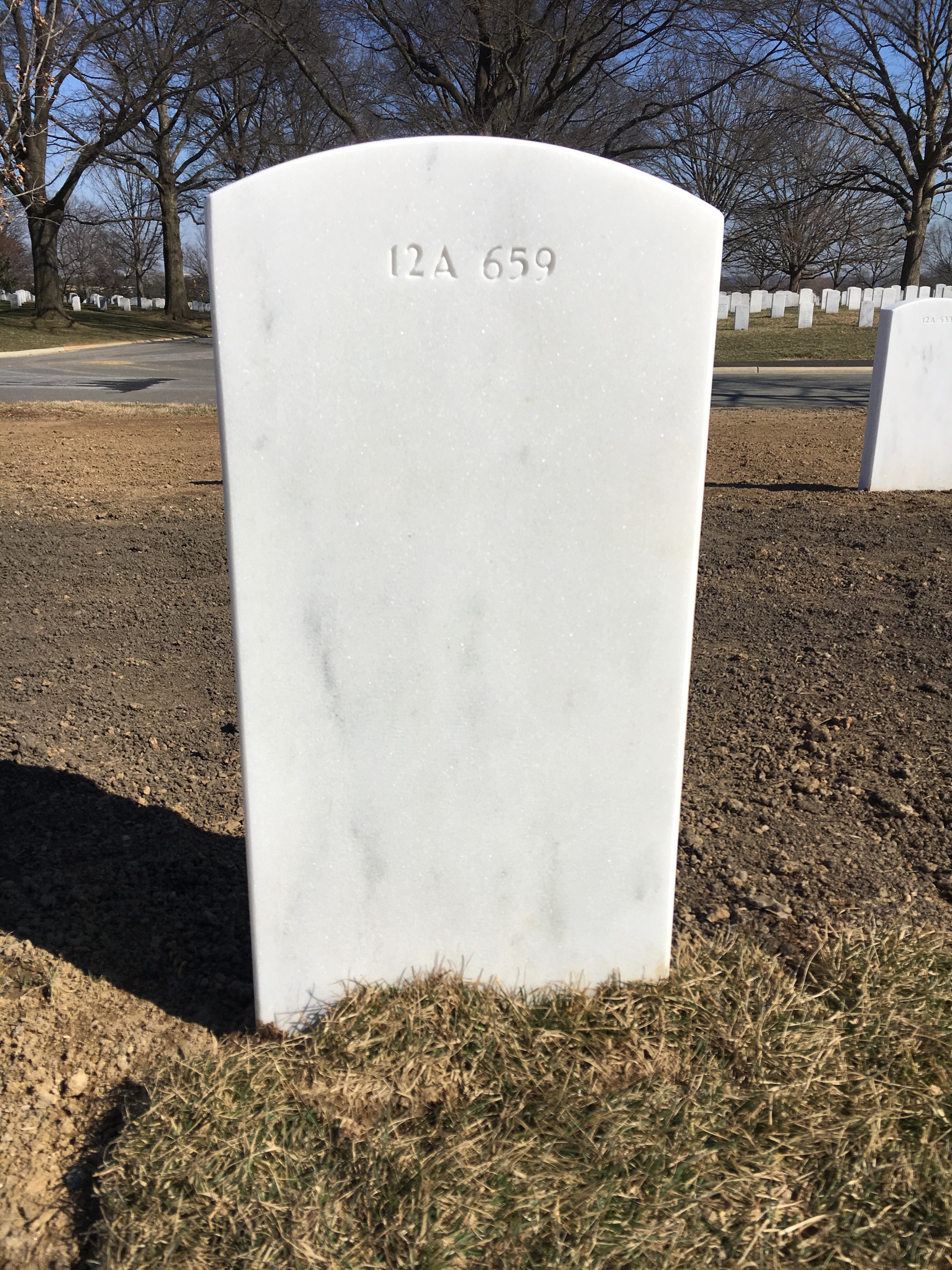 Back of headstone — Walter Mendel Burkett