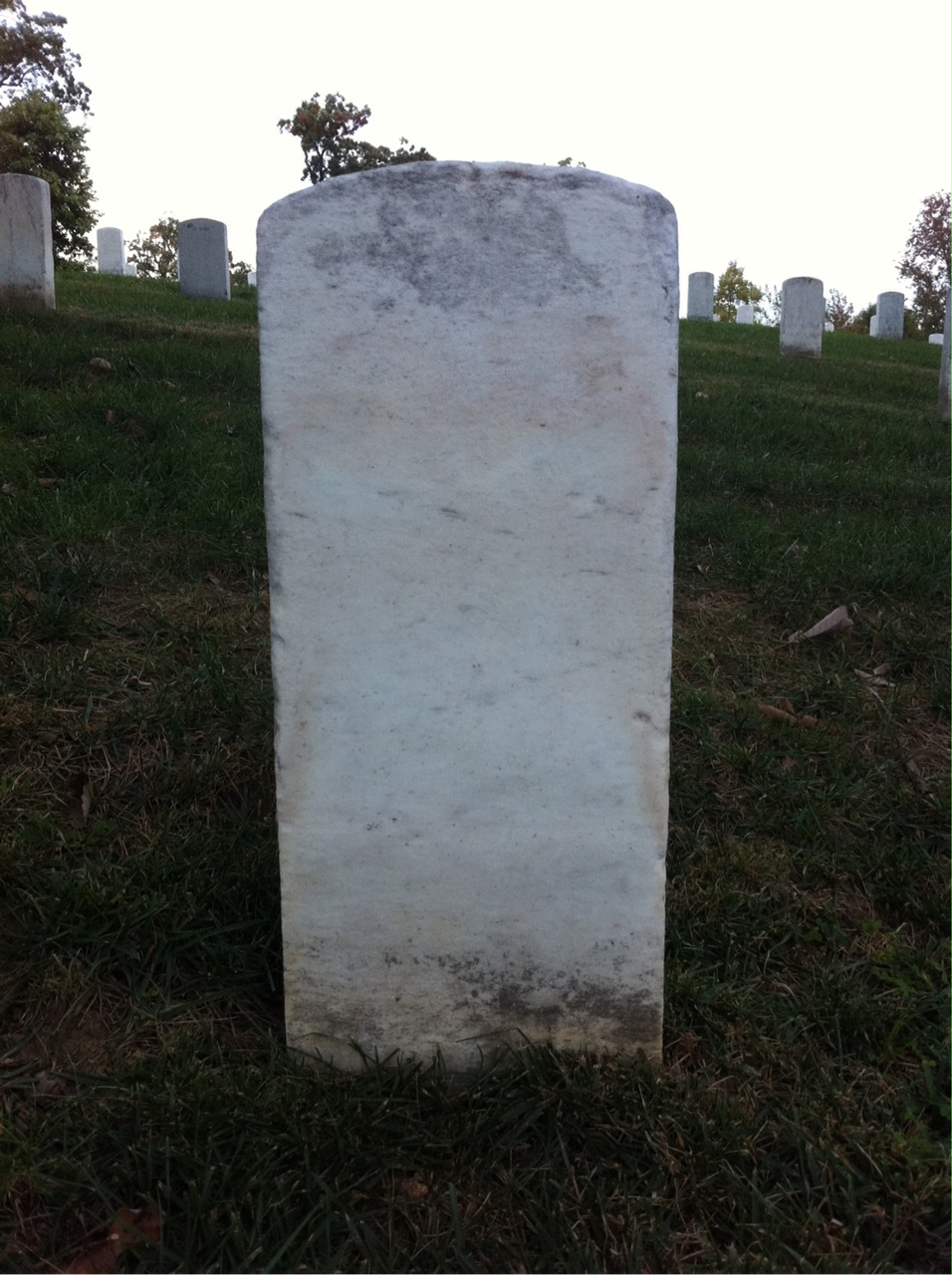 Back of headstone — John Agnor