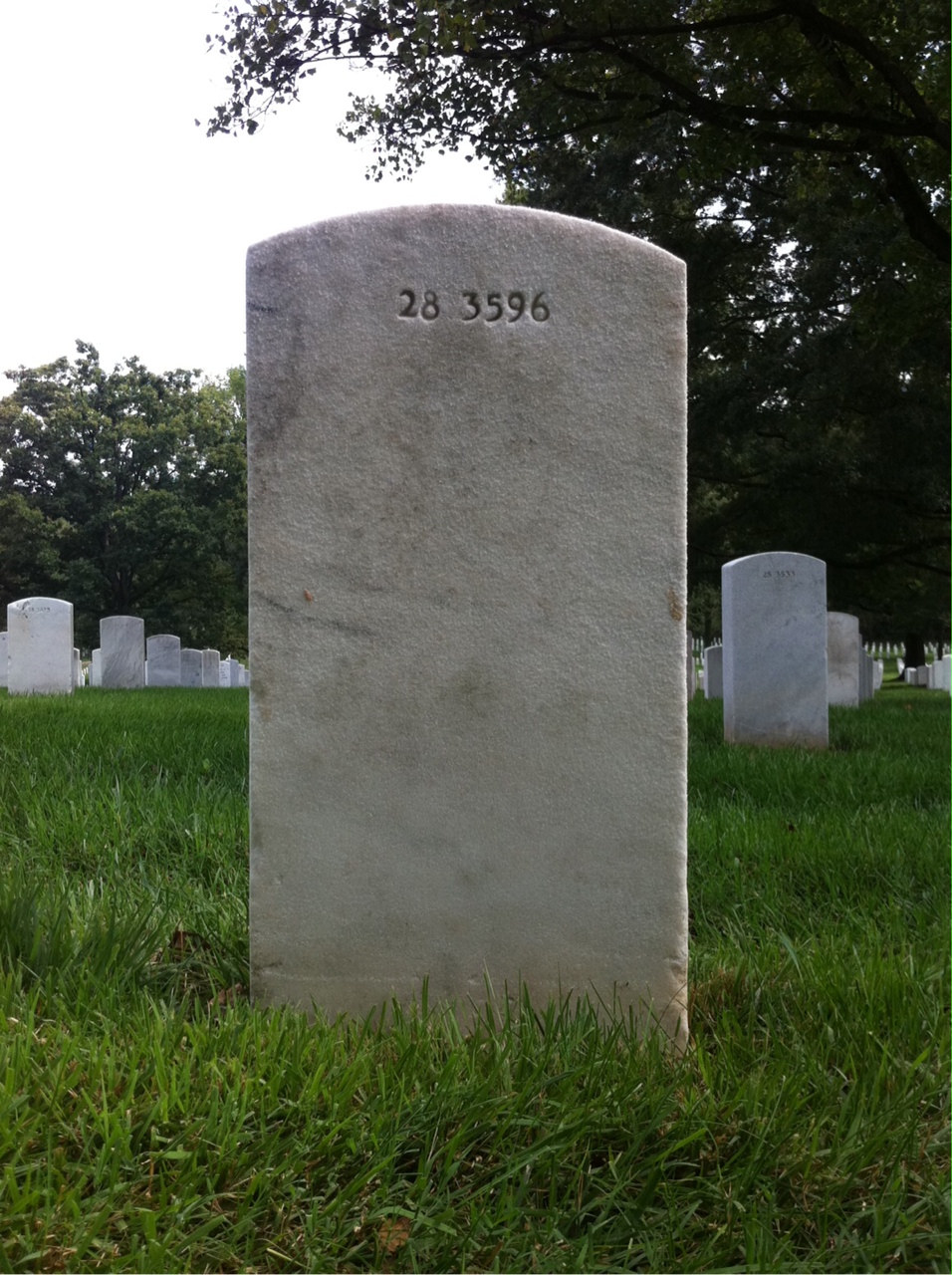 Back of headstone — Vincent Joseph Voutour