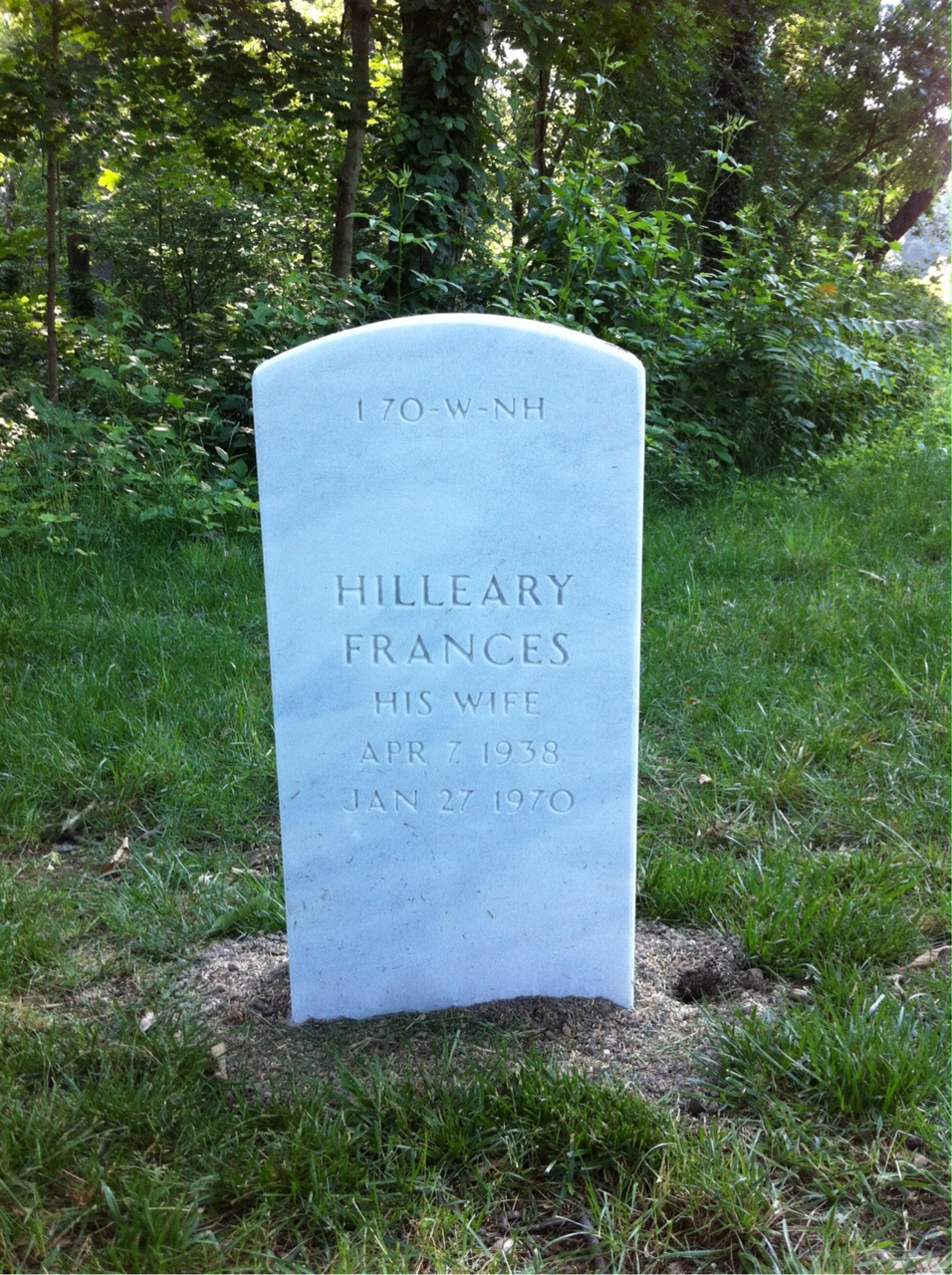Back of headstone — Robert Crittenden