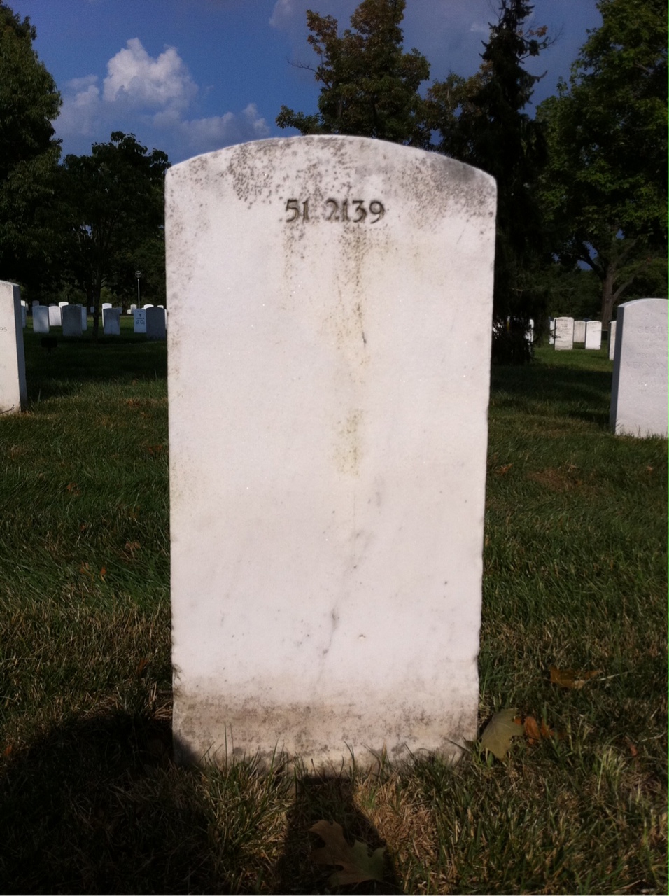 Back of headstone — William Murphy