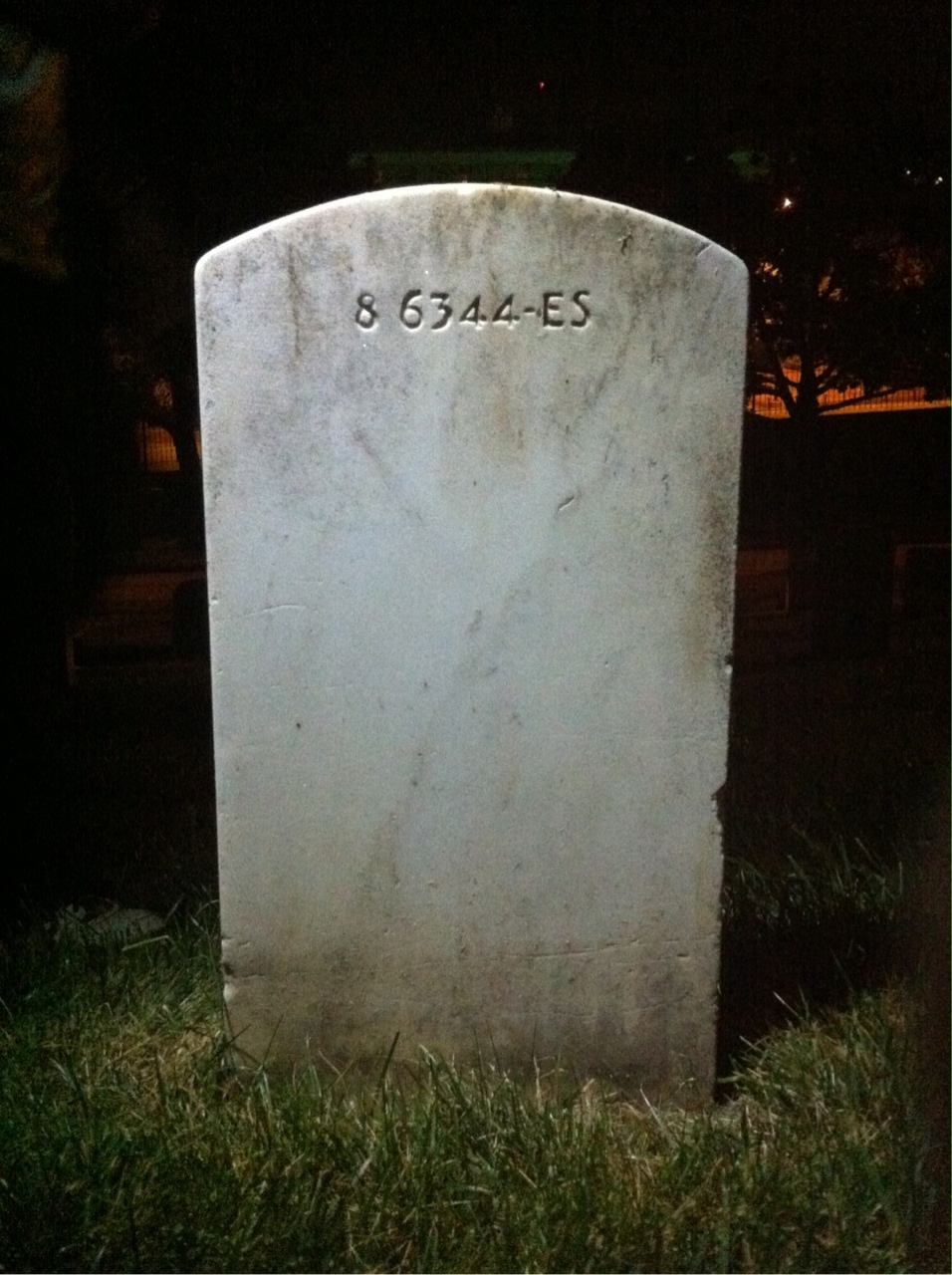 Back of headstone — Margaret Moore