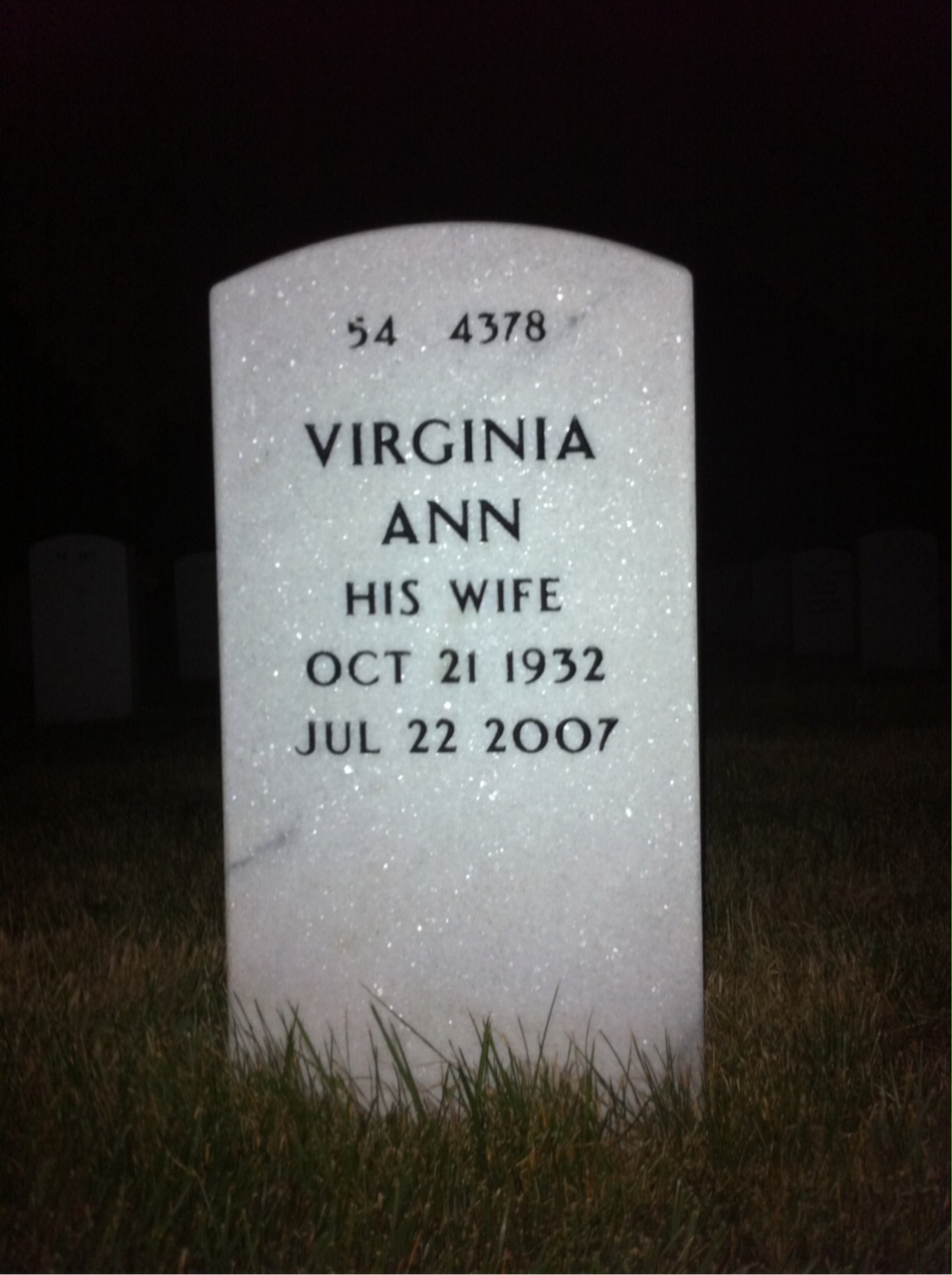 Back of headstone — Harold Dimond