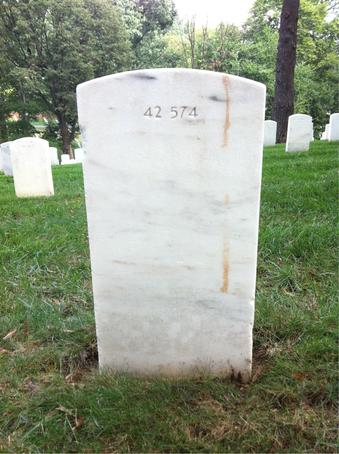 Back of headstone — Margaret Arnold