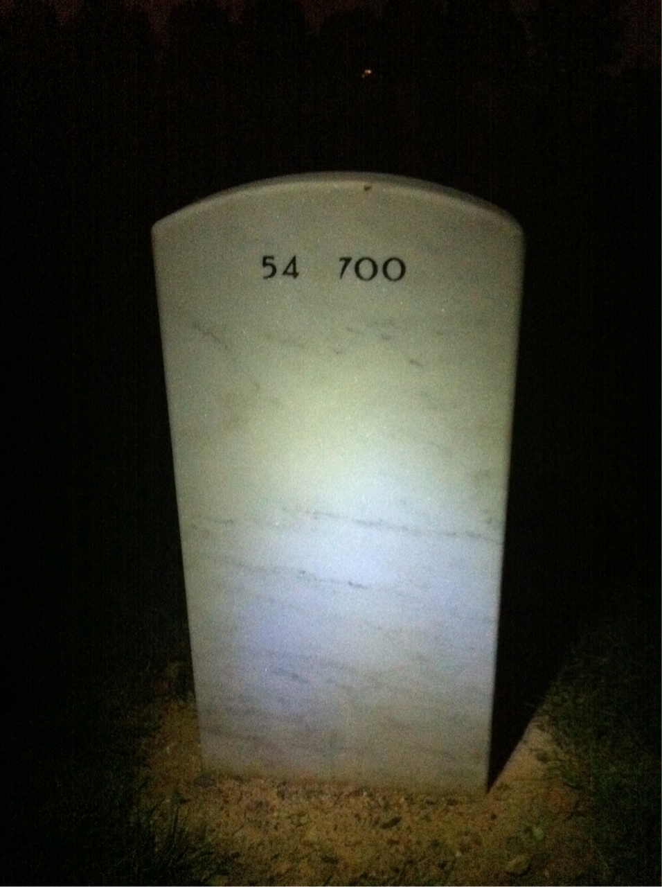 Back of headstone — Virginia Nellis