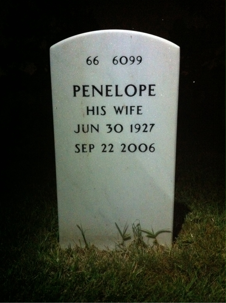 Back of headstone — Edward Adams