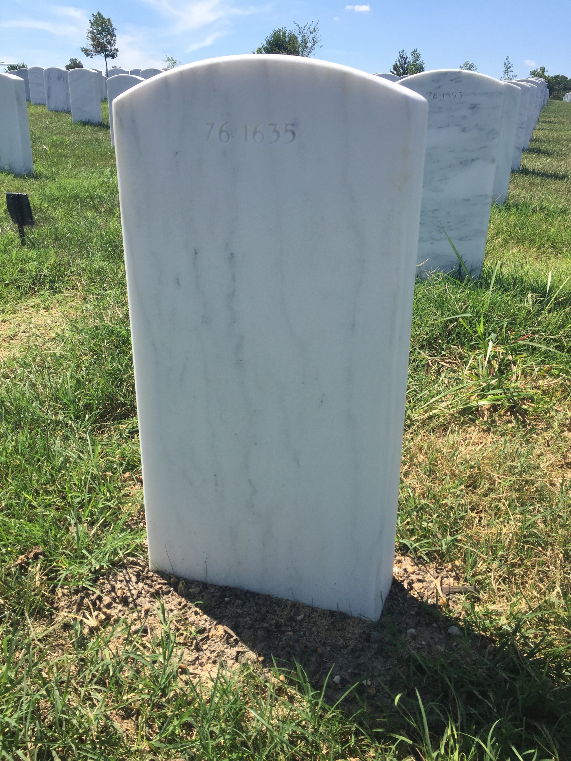 Back of headstone — Floyd Lawrence Wergeland