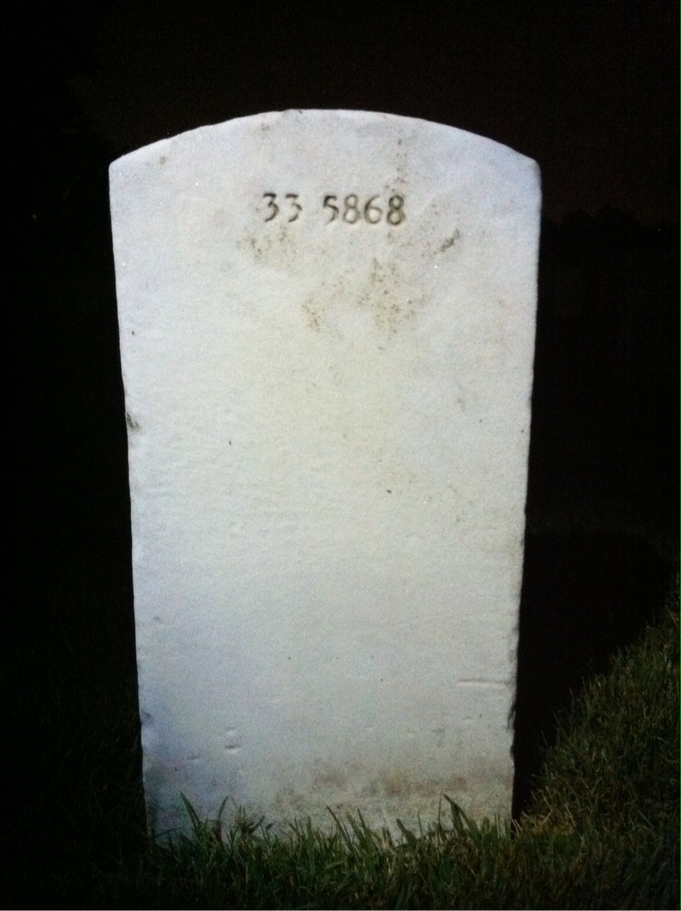 Back of headstone — James Auslund