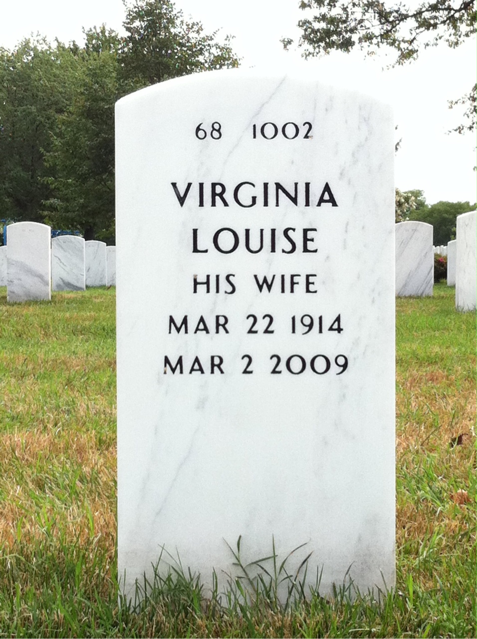 Back of headstone — Dean Baker
