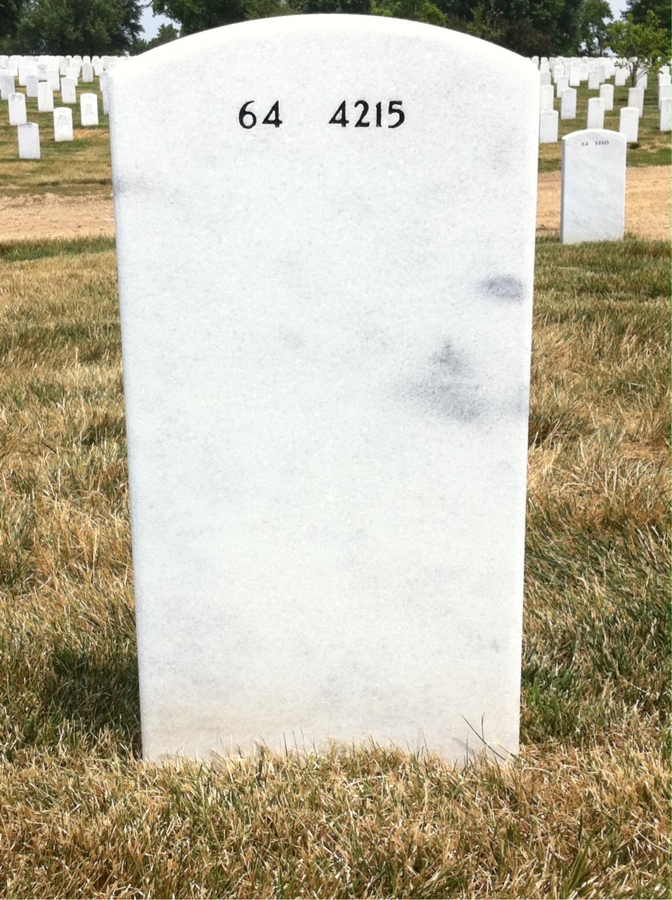 Back of headstone — Howard Wilson